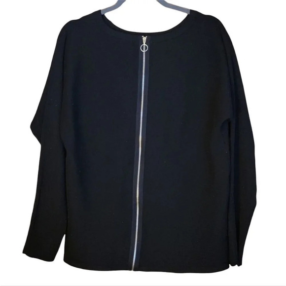 Croft & Barrow unique back-zip ribbed sweater - Picture 1 of 6